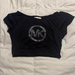 NWOT - Michael Kors - Black Swim Coverup Top - Extra Small